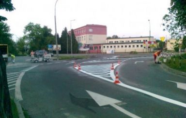 Uwaga – malowanie pasów