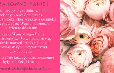 Życzenia Prezydenta Ostrołęki z okazji Dnia Kobiet