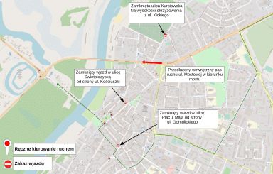 W piątek zmiana organizacji ruchu na Starym Mieście i osiedlu Traugutta