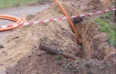 Niewybuch przy ul. Modrzewiowej