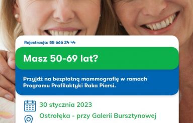 Bezpłatne badania mammograficzne