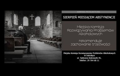 Sierpień miesiącem trzeźwości