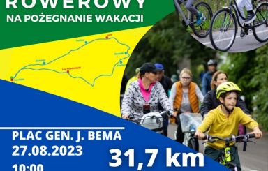 Rodzinny rajd rowerowy na pożegnanie wakacji