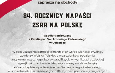 Obchody 84. rocznicy napaści ZSRR na Polskę