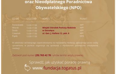 Punkt Nieodpłatnej Pomocy Prawnej i Poradnictwa Obywatelskiego