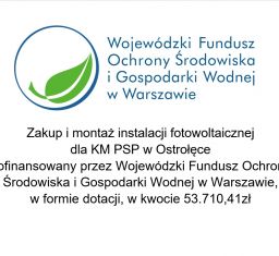 Instalacja fotowoltaiczna dla KM PSP w Ostrołęce