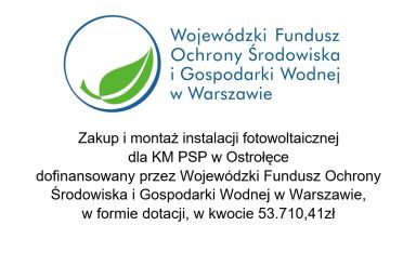 Instalacja fotowoltaiczna dla KM PSP w Ostrołęce