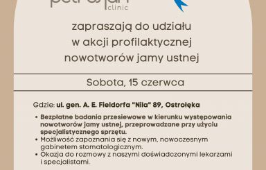 Zaproszenie na akcję profilaktyczną