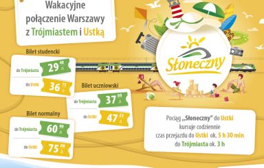 Rusza pociąg „Słoneczny” do Ustki