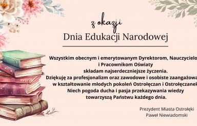 Życzenia z okazji Dnia Edukacji Narodowej