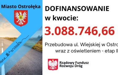 Dofinansowanie „Przebudowy ul. Wiejskiej wraz z oświetleniem – etap II” !
