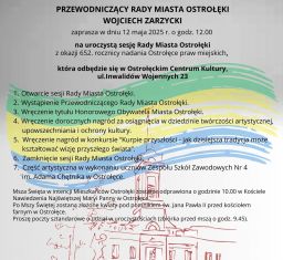 Zapraszamy na Uroczystą Sesję Rady Miasta Ostrołęki