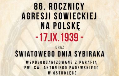 Miejskie Obchody 86. Rocznicy Agresji Sowieckiej na Polskę oraz Światowego Dnia Sybiraka