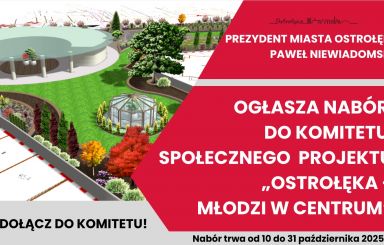 Nabór kandydatów członków Komitetu Społecznego ds. projektu „Ostrołęka- młodzi w centrum”.