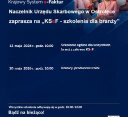 Szkolenia z KSeF w maju w Urzędzie Skarbowym w Ostrołęce