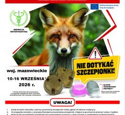 Komunikat dotyczący szczepienia lisów przeciwko wściekliźnie